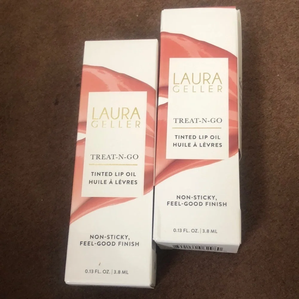 Set of TWO Laura Geller Treat N Go Tinted Lip Oils NIB